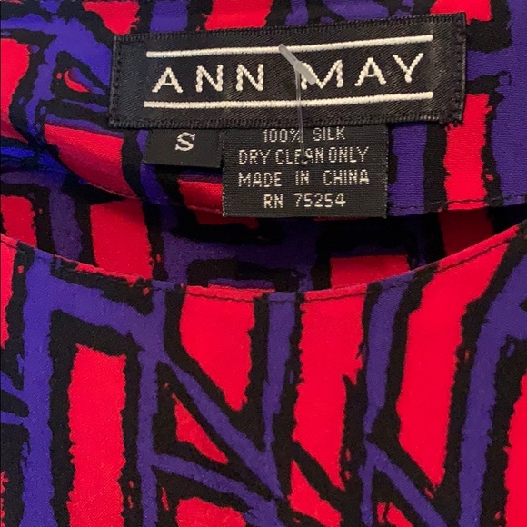 Vintage Ann May Silk Top Small - Picture 7 of 7